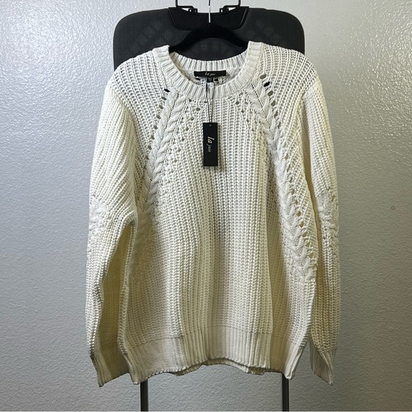 La Joie Women’s Cream Crewneck Knit Sweater Size 3X - Picture 2 of 11